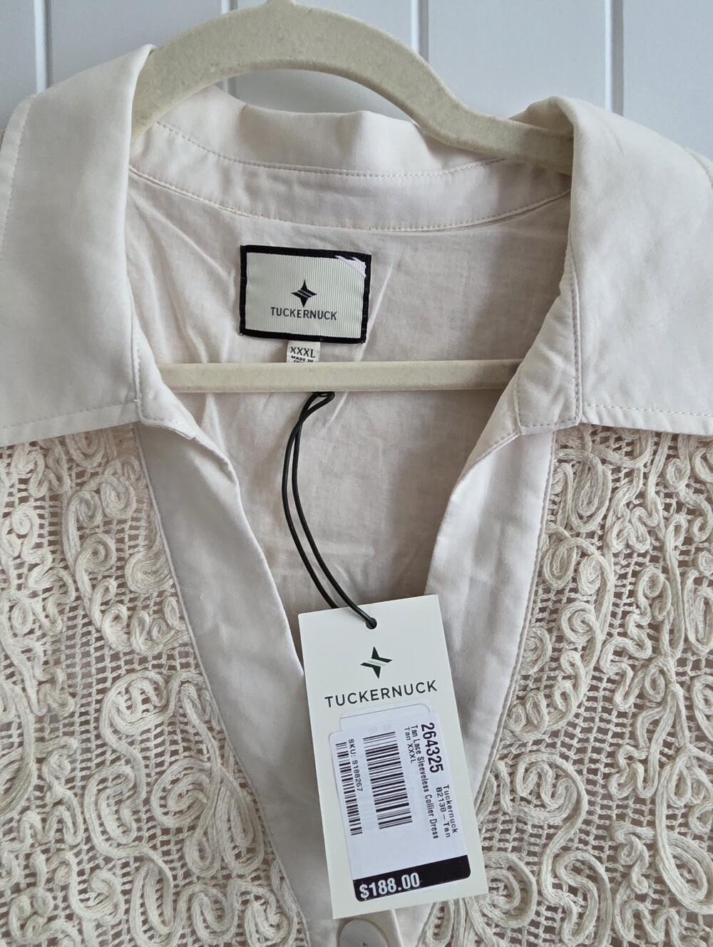 NWT Tuckernuck Tan Lace Sleeveless Collier Dress Plus Size XXXL - Picture 3 of 8